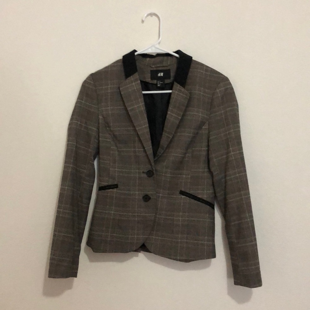 H&M checkered blazer